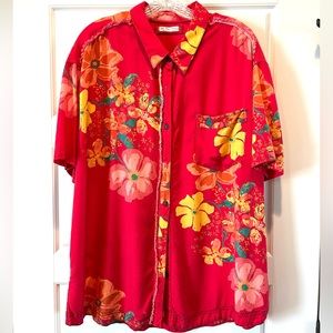Free People Share Good Vibes Button-down, Red Combo Size: L